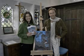 Old Friends, artist Ophelia Redpath and author Artem Mozgovoy at the Higham Ferrers Arts Weekend