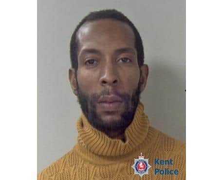 Kurt Collins, 35, of Wellingborough has been jailed following the attack on a shopkeeper (Picture credit: Kent Police)
