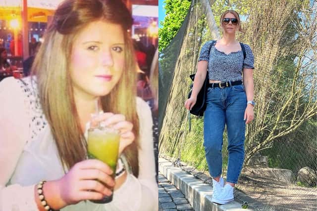 Before and after: Tarryn has been on a journey to achieve her goal of running the London Marathon