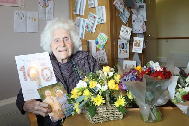 Joan Gant celebrating her 100th birthday/National World