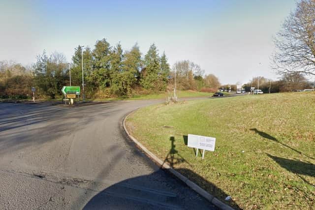 The incident happened at the Sainsbury's roundabout on Wednesday March 15.