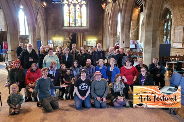 Rev Tom Houston with some of the team at last year's 'Have a Go' arts festival