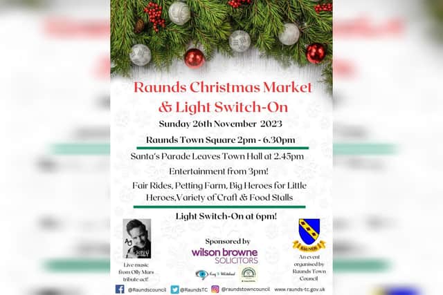 The lights will be switched on at 6pm