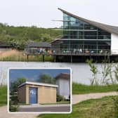 Stanwick Lakes and an artist's impression of the new Changing Places facilities being installed there, inset