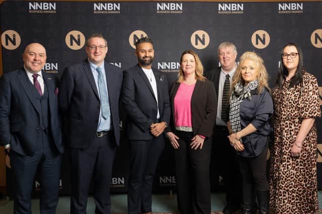Picture: (left to right: Kevin Rogers (Wilson Browne Solicitors), Simon Cox (NNBN), Reemesh Patel (Northamptonshire Chamber of Commerce), Jessica Pilkington (Pilkington Communications), James Richards (Commsave Credit Union), Sara Homer (Brackmills Business Improvement District), Marie Baker (NNBN and Poppy Design Studio).