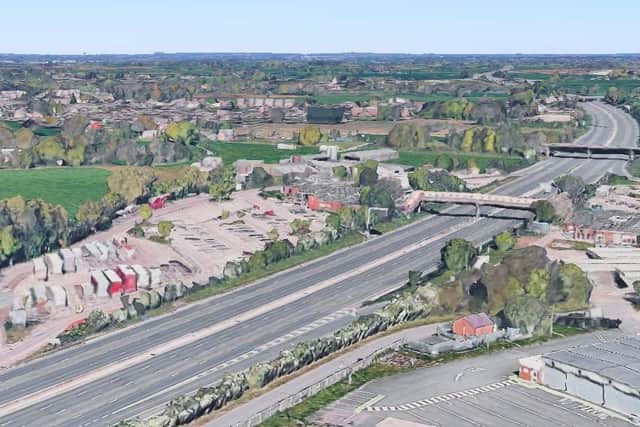 The vehicle was recovered on the M6 at Sandbach on the day it was stolen from Gretton. Image: Google