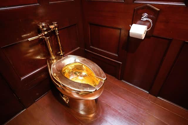 The stolen golden toilet. Credit: Getty Images