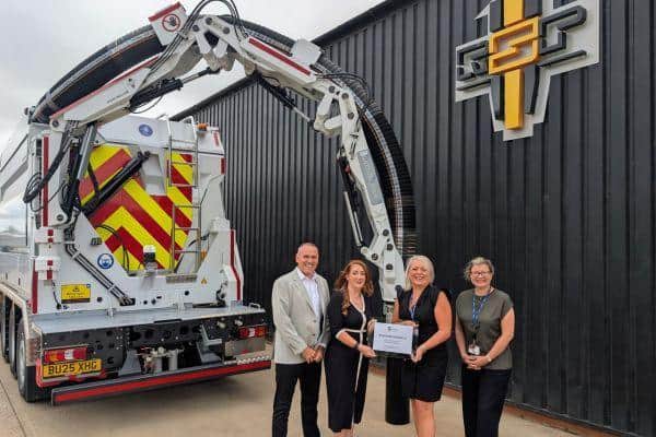 Left to right: Lloyd Gardener - Director at RSP UK, Charlie Gardener - Director at RSP UK, Gina Bubbins - Director of Business Engagement and Partnerships at The Bedford College Group and Rachel Roberts - Partnership Manager at The Bedford College Group.
