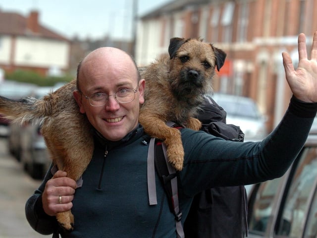 Andy Green and his dog Alfie are walking from John O'Groats to Land's End in 66 days April 2010