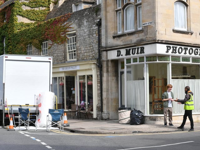 Filming is taking place on North Street