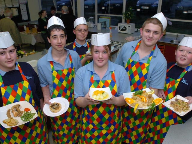 Junior Masterchef, January 2008 - from left, Bradley Ferris, 14, Jamie Simpson, 15, Andrew Fensome, 14, Sophie Howe, 15, Darren Gardner, 14, and Curtis Darnell, 14