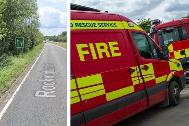 The A6003 between Corby and Kettering was closed for more than 30 hours / Google/NFRS