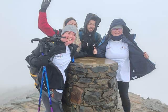 Glenvale Park care colleagues at the top of Mount Snowdon