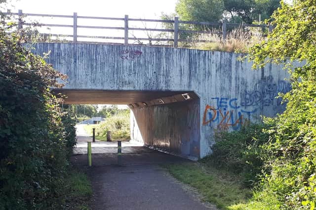 The underpass under the A509 where Dylan and his 16-year-old companion had been chilling