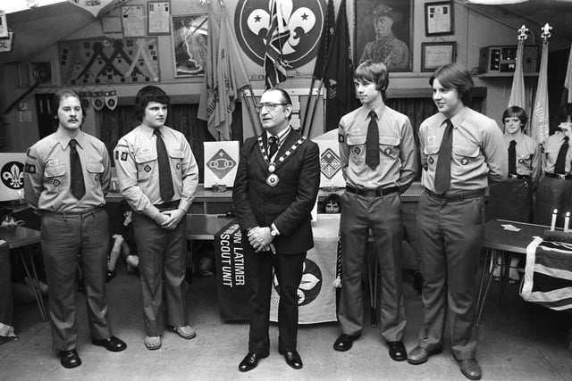 1980 - awards handed to Burton Latimer Scouts