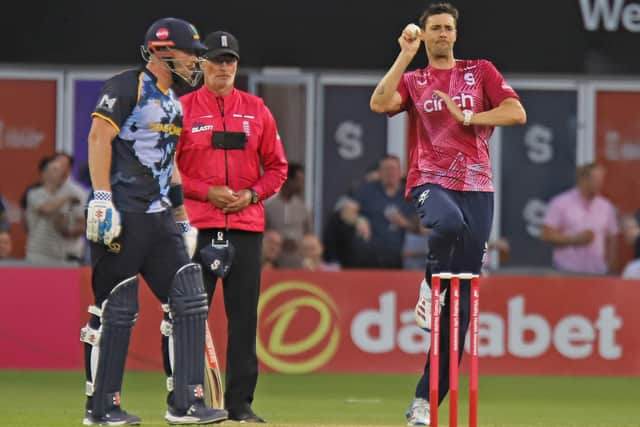 George Scrimshaw in action for the Steelbacks against Glamorgan on Friday (Picture: Peter Short)