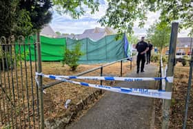 Police sordon at St Mary's Hospital, Kettering/IMG