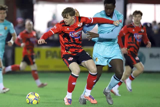 Will van Lier in action for the Poppies in their home game against Alvechurch last season (Picture: Peter Short)