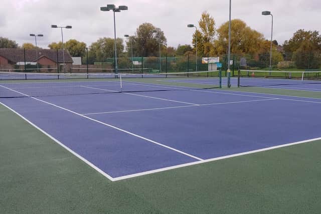Four tennis courts in Northampton Road have been refurbished