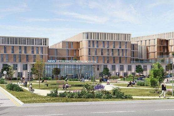 How the hospital could potentially look in the future – depending on how far it can progress its plans. The picture shows a view from Rothwell Road with a new entrance to hospital. Two of the three buildings on the skyline would be dependent on additional capital.
