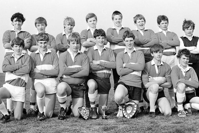 Liz Nunn recognised Wellingborough Town RFC (U15s or U16s) from 1984.
She found her brother Ed Stout on the photo and also named Chris Allen and Paul Abbott
