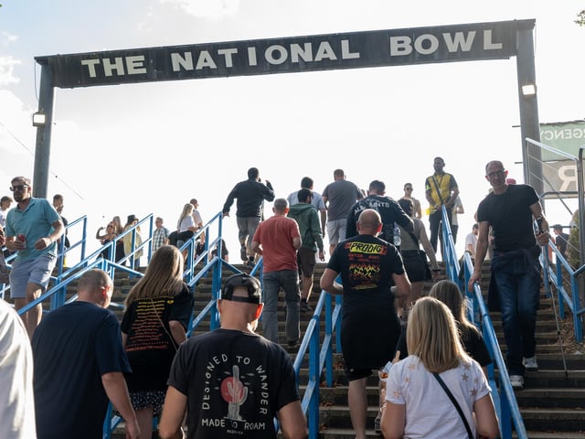 Fans heading into The National Bowl on Saturday, August 22, 2026. Photo by David Jackson.