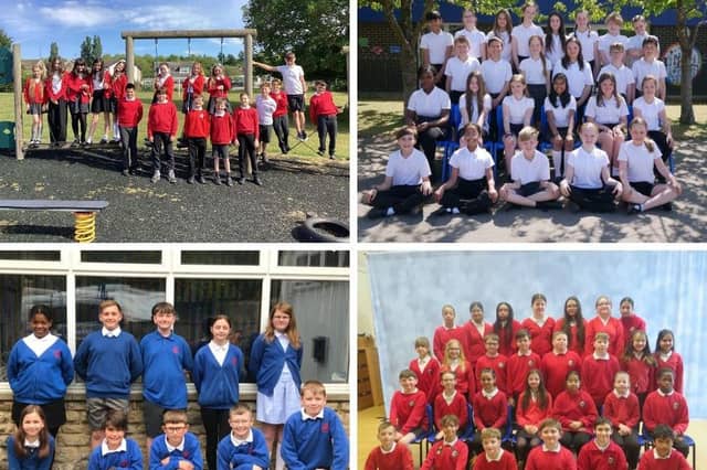 Some of the Year 6 primary school leavers who are off to secondary school in September