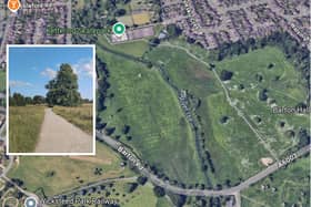 Wicksteed Park Trust path between Barton Road and Cheyne Walk /Google