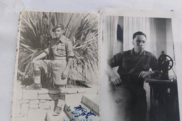 Jimmy pictured during his time in Palestine