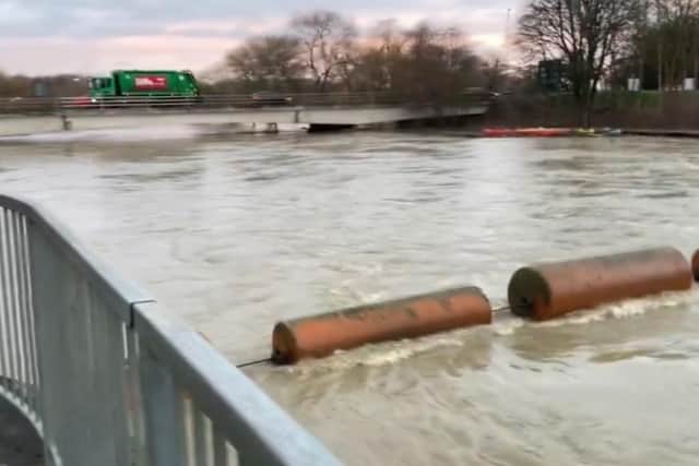 River Nene levels on the morning of Wednesday January 3. Photo: NN Weather.
