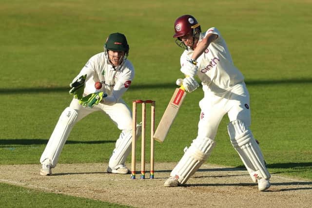 Northants batter James Sales is unbeaten on 34 overnight (Photo by David Rogers/Getty Images)