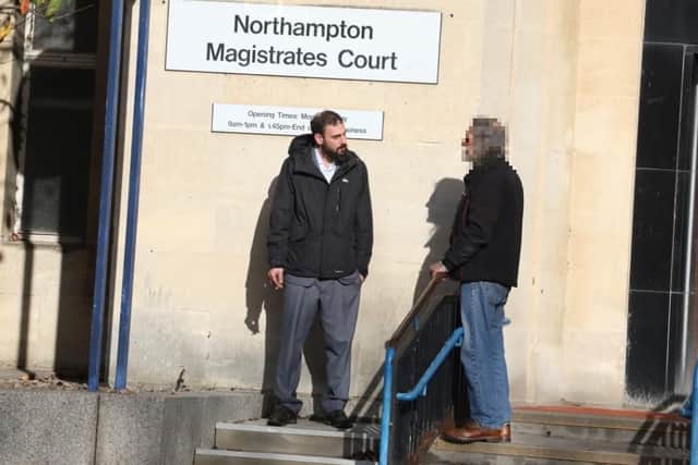 Former Corby Reform councillor Robert Bloom outside Northampton Magistrates' Court. Image: Alison Bagley