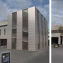 Left - the original plan for an extension at Chisholm House sixth form centre. Right - the plan modified because of budget constraints. Images: Devonshire Arhictects