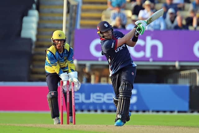 Josh Cobb is bowled at Edgbaston (Picture: Peter Short)