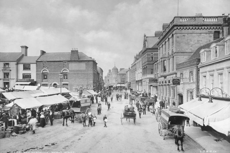 Market Street in Wellingborough, circa 1910.
