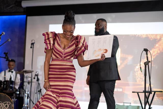 Banke receiving her award. Photo by Oluwaseun Oodebode.
