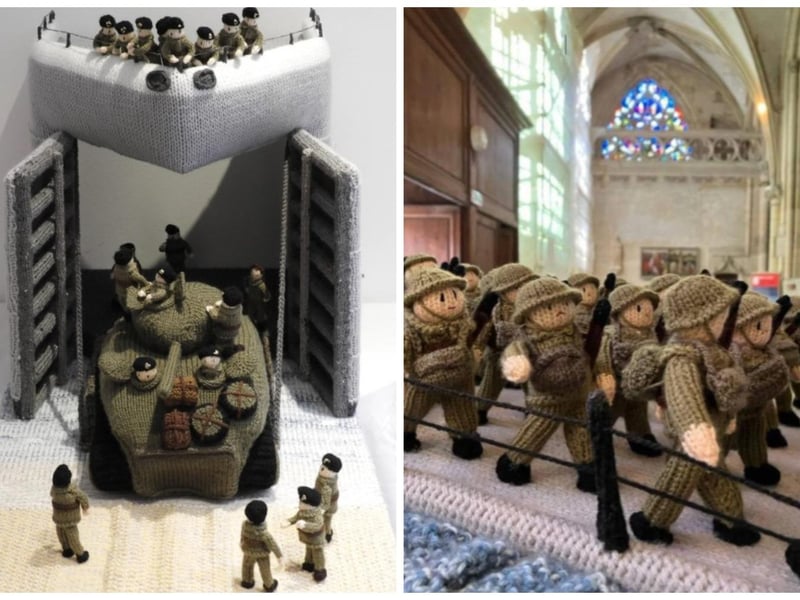 80th anniversary of D-Day marked with fabulous crochet and knitting display.
