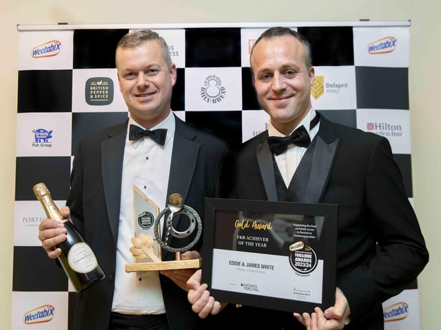 Eddie, joined by his brother James, said: “It’s absolutely amazing. Never really done any awards, and to be selected and win the gold award, we’re really proud that we’ve got to this point. It hasn’t been an easy ride along the way but with the support of our staff, family and good customers – that’s what’s got us through. There’s some absolutely outstanding people out there tonight and some of the others that were in our category, I’m surprised they didn’t beat us. We got what we did because of all our hard work.”
