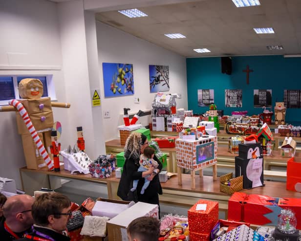 Bishop Stopford School students and staff donated hampers to local charities/Photo Simon Smith