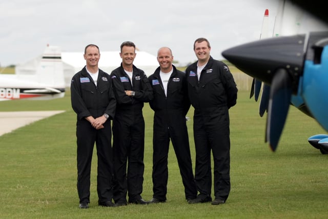 The Blades team getting ready for a Sywell airshow in 2010.