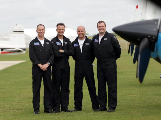 The Blades team getting ready for a Sywell airshow in 2010.