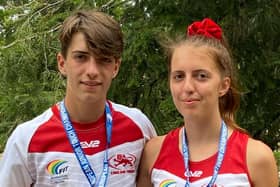 Ellis and Mia Watts won gold medals for England at the European Junior Touch Championships