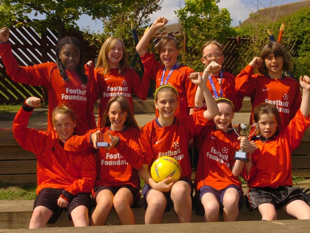 Corby:  Danesholme Junior school 7 aside football team  Erin Hynds, Erin Anderson, Megan Addy,  Rebecca Hanratty, and Katelynn Seymour) 
Back: Elen Moyo, Rachel Harms, Sian Bugby, and Jaydyn McVeigh, Katie Bruckman 2009