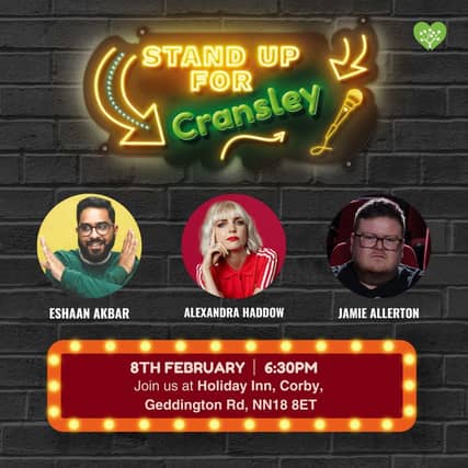 Join Cransley Hospice Trust in the funniest night of the year at Stand Up For Cransley!
