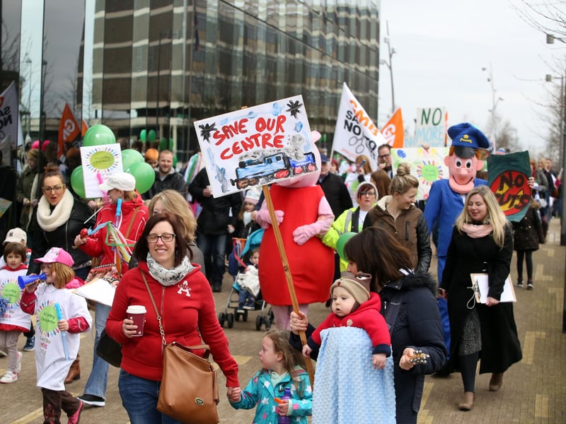 The 4Corby Kids public protest in April 2016