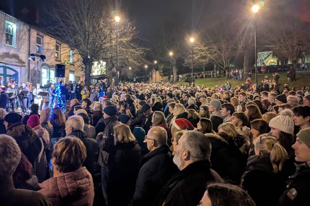 Thousands gather in Earls Barton Square for annual carol service