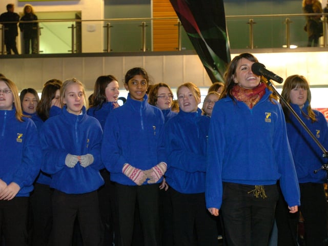 Brooke Weston pupils sang at Corby's Light Up a Life ceremony in 2007