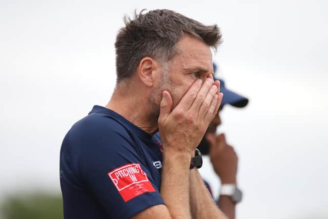 Simon Hollyhead endured some tough times on the sidelines while in charge of Kettering (Picture: Peter Short)