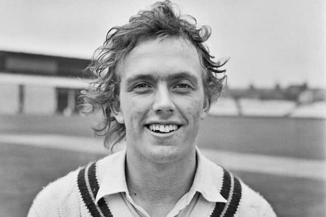 A fresh-faced Geoff Cook pictured at the County Ground in 1972