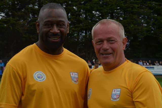Dave Johnson and Garry Butterworth were part of the Rushden & Diamonds Legends squad